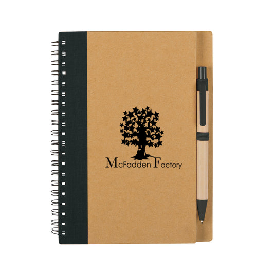 Custom logo Eco-Inspired Spiral Notebook & Pen