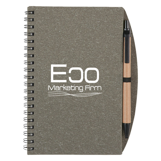 Custom logo Eco-Inspired Spiral Notebook & Pen