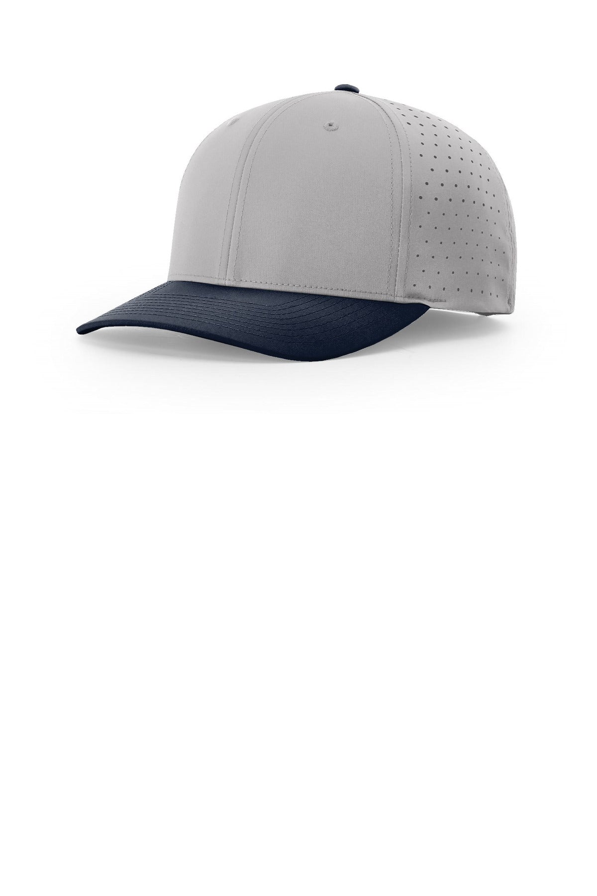Custom logo Richardson Laser Perf R-Flex Snapback 632 in Grey/ Grey/ Navy