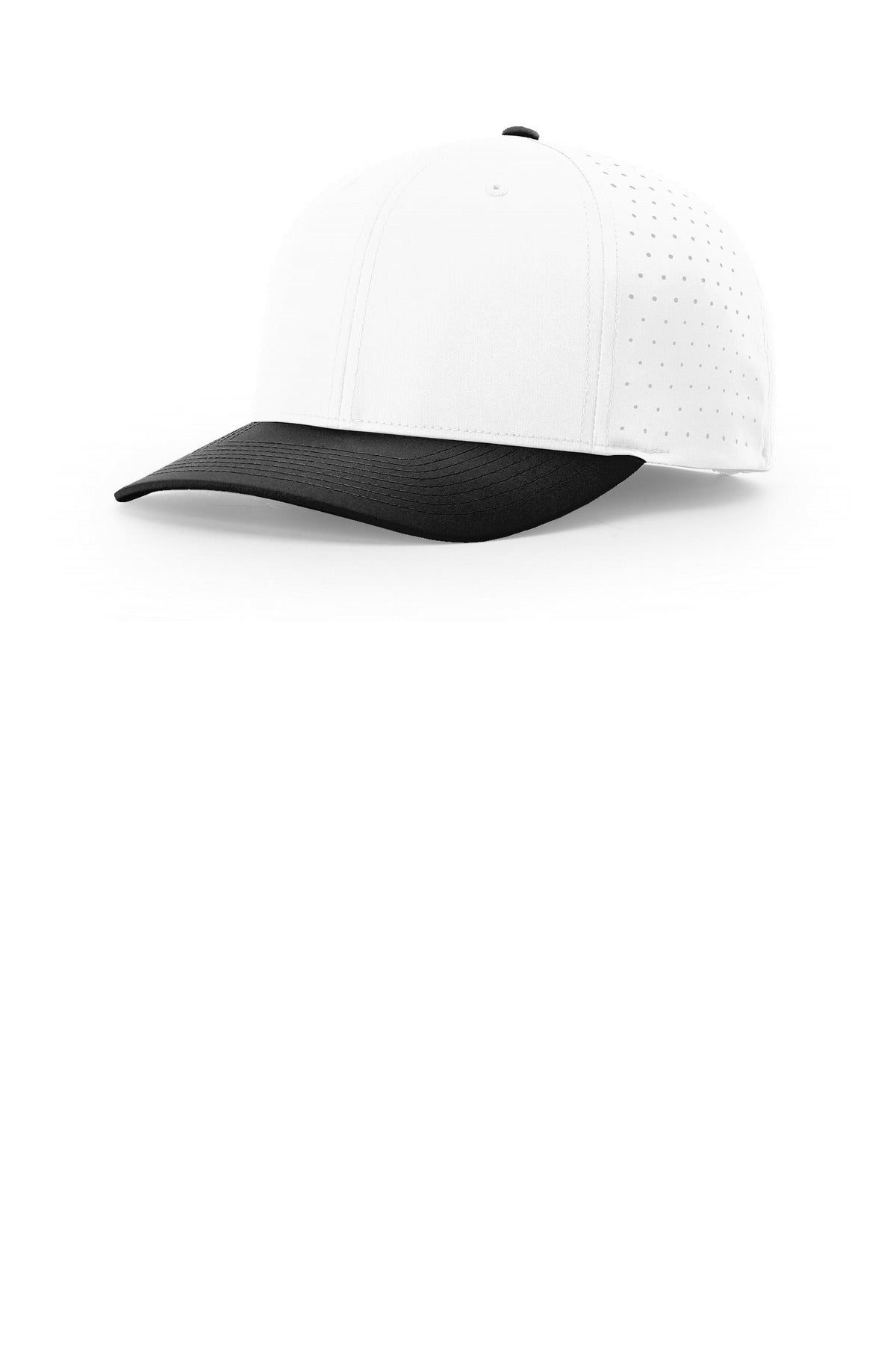 Custom logo Richardson Laser Perf R-Flex Snapback 632 in White/ White/ Black