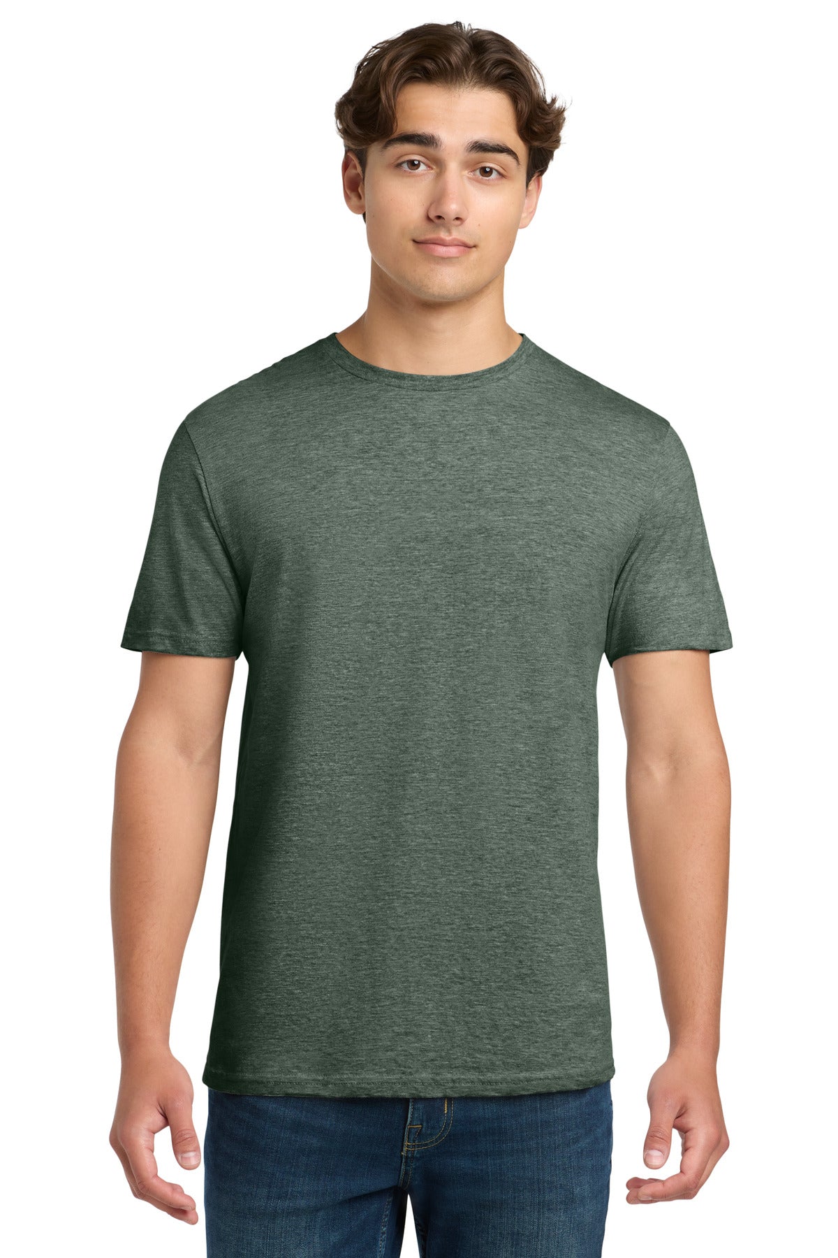 Custom logo Gildan Softstyle® T-Shirt. 64000 in Heather Military Green