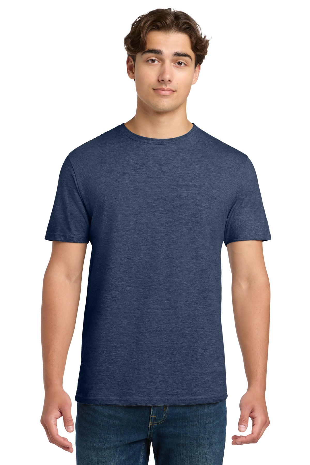 Custom logo Gildan Softstyle® T-Shirt. 64000 in Heather Navy