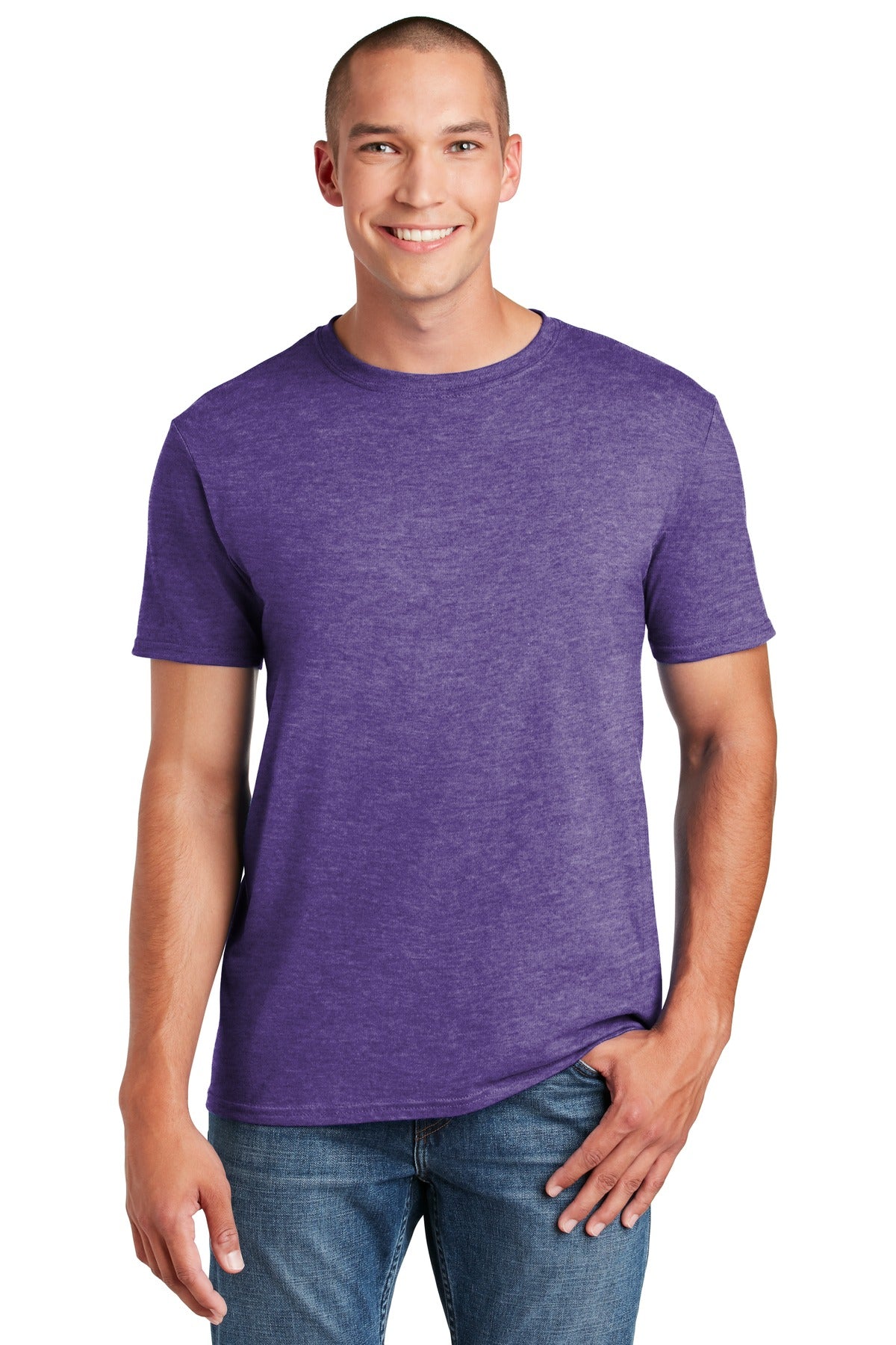 Custom logo Gildan Softstyle® T-Shirt. 64000 in Heather Purple