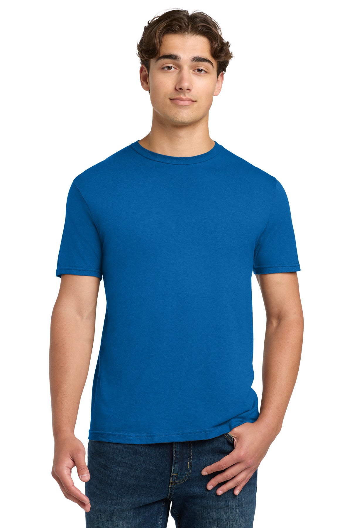 Custom logo Gildan Softstyle® T-Shirt. 64000 in Neon Blue