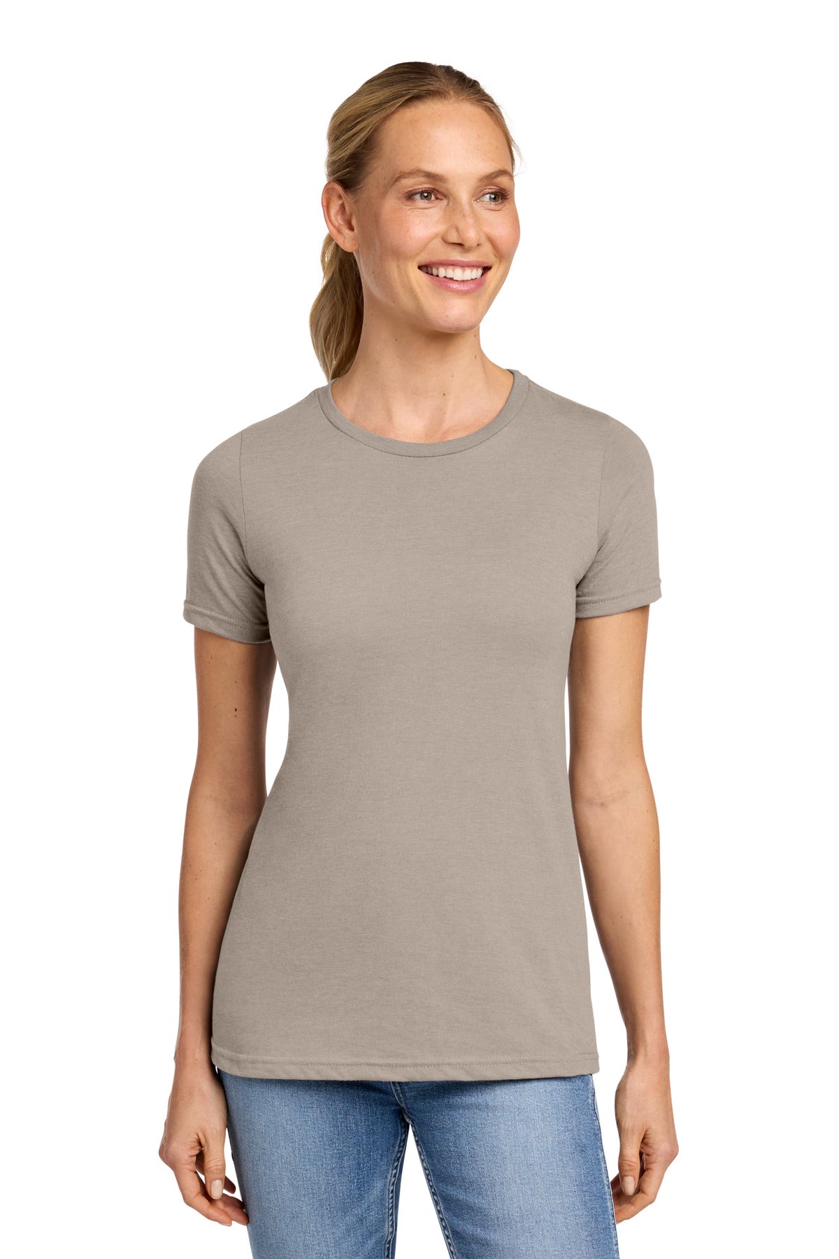 Custom logo Gildan® Softstyle® Women's CVC T-Shirt 64001LCVC in Slate