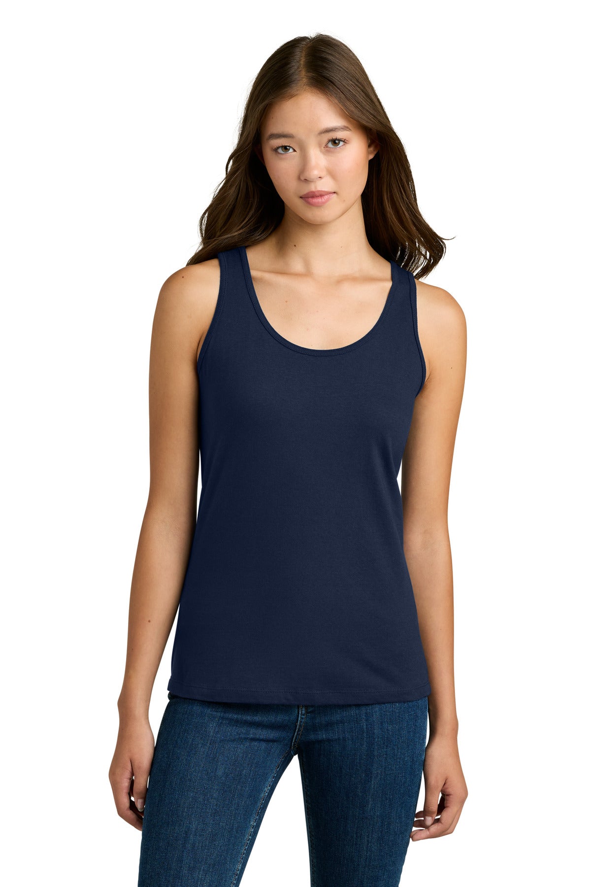 Custom logo Gildan Softstyle® Junior Fit Tank Top. 64200L in Navy
