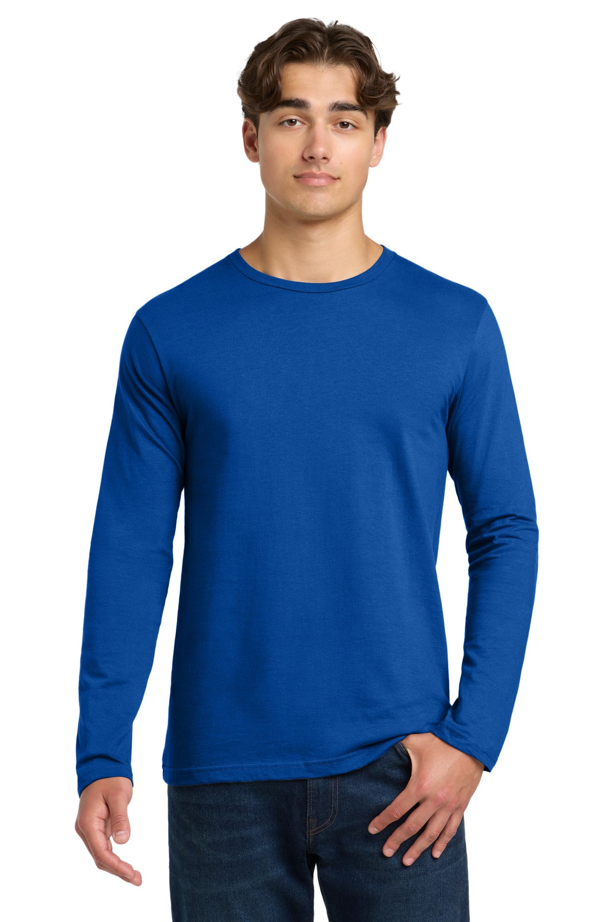 Custom logo Gildan Softstyle® Long Sleeve T-Shirt. 64400 in Royal