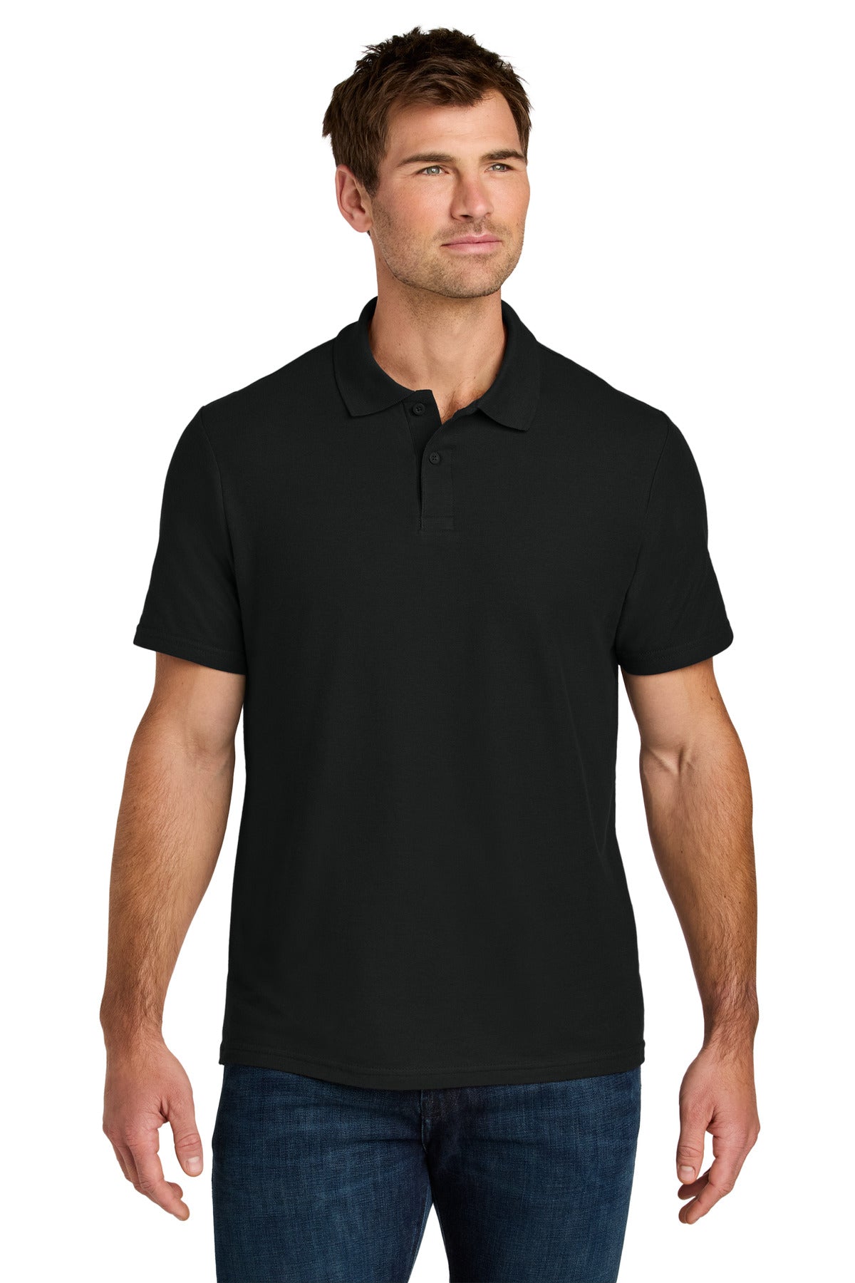 Custom logo Gildan Softstyle® Pique Polo 64800 in Black
