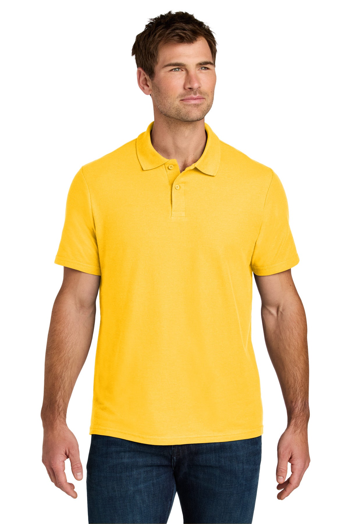 Custom logo Gildan Softstyle® Pique Polo 64800 in Daisy