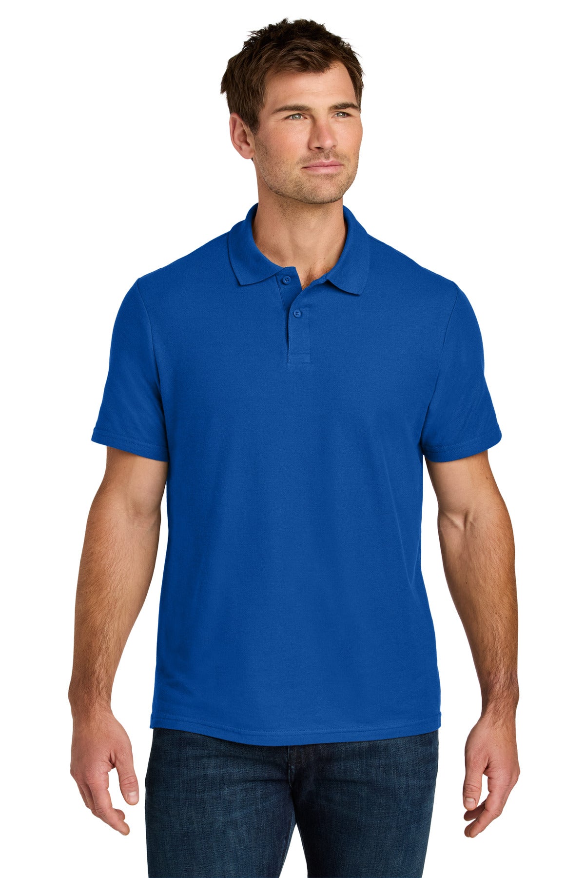 Custom logo Gildan Softstyle® Pique Polo 64800 in Royal