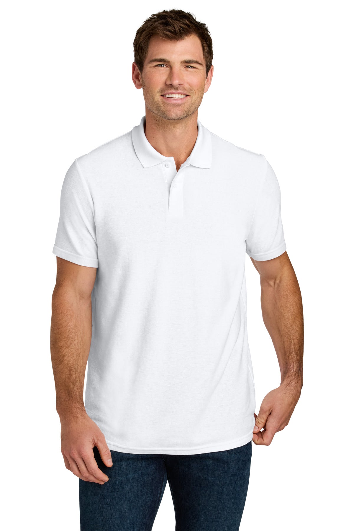 Custom logo Gildan Softstyle® Pique Polo 64800 in White