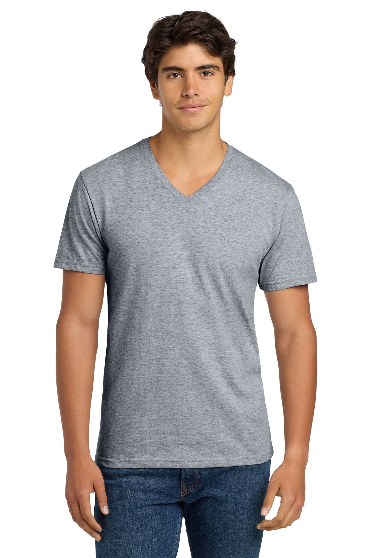 Custom logo Gildan Softstyle® V-Neck T-Shirt. 64V00 in Sport Grey