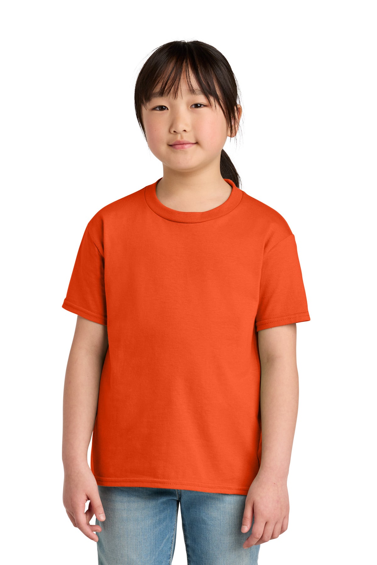 Custom logo Gildan® Youth Softstyle® Midweight Tee 65000B in Orange