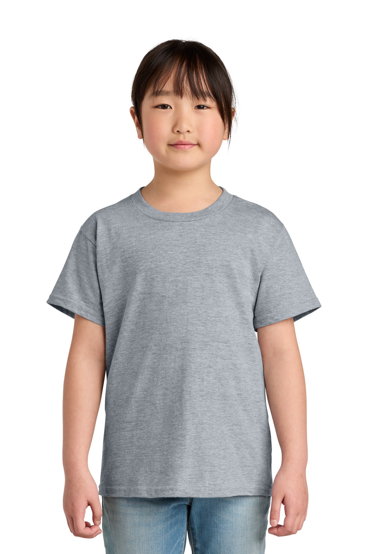 Custom logo Gildan® Youth Softstyle® Midweight Tee 65000B in Ring Spun Sport Grey