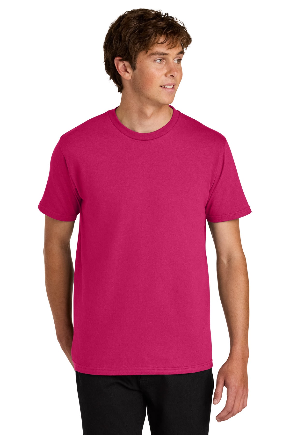 Custom logo Gildan® Softstyle® Midweight Tee 65000 in Heliconia