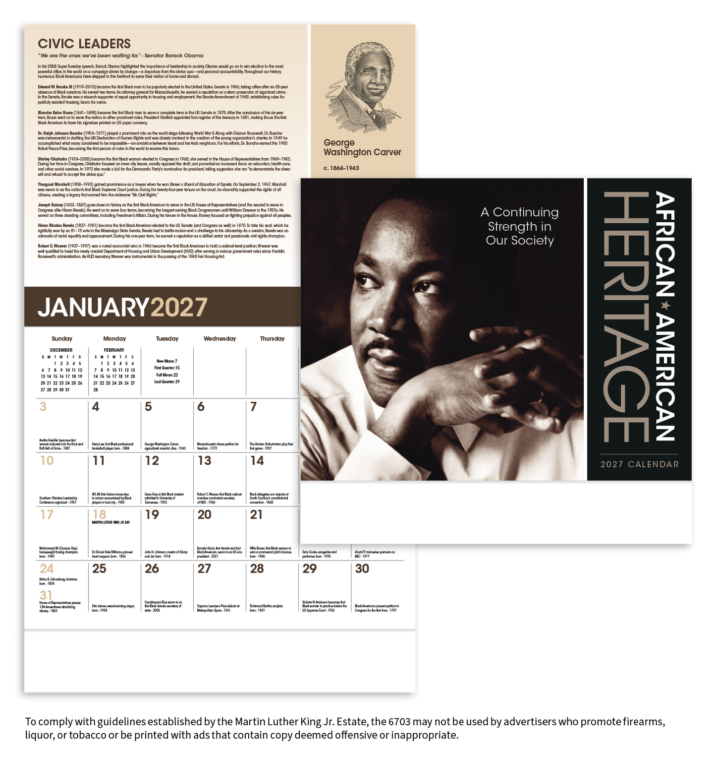 African-American Heritage: Dr. Martin Luther King, Jr. Calendar