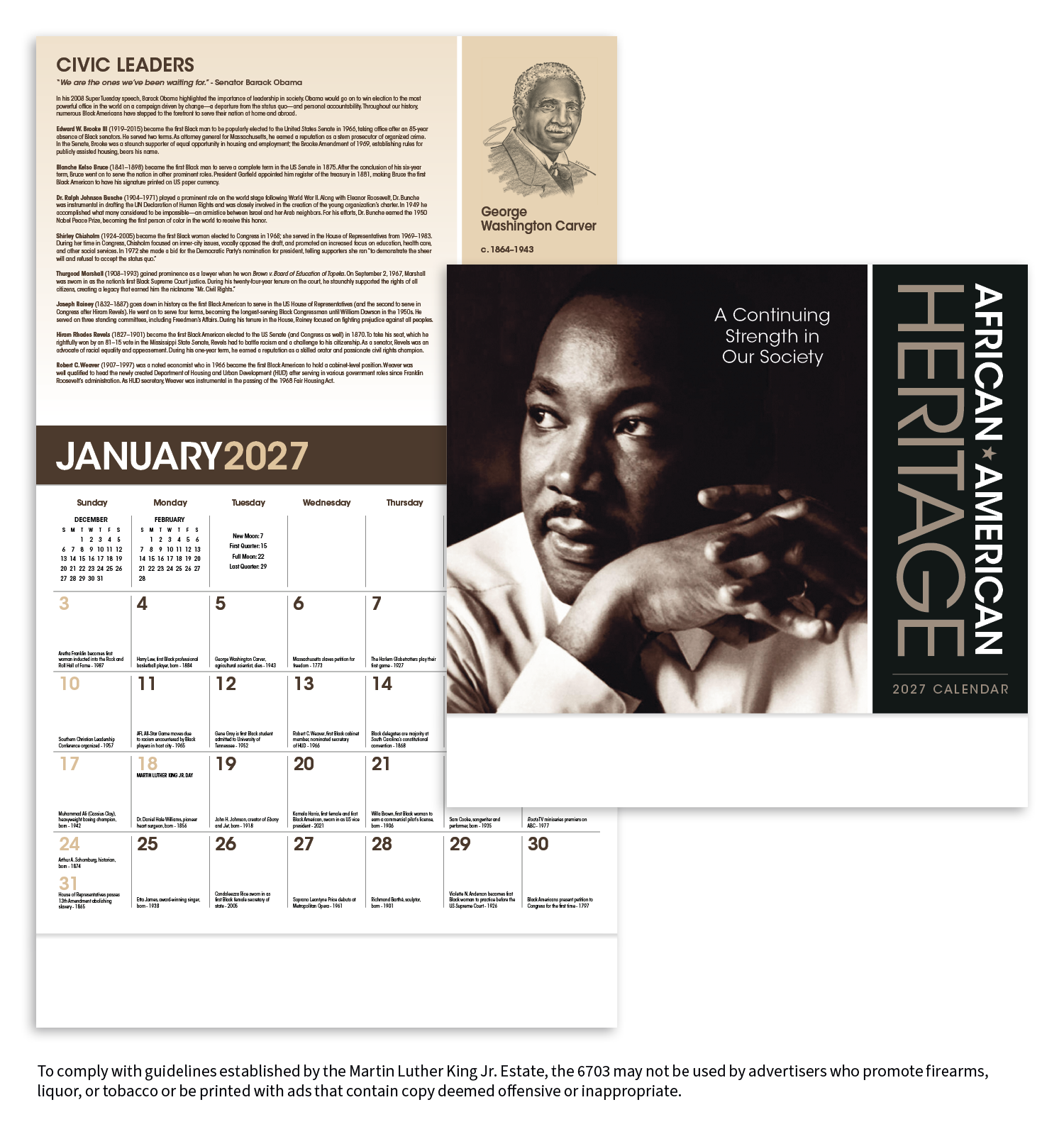 African-American Heritage: Dr. Martin Luther King, Jr. Calendar