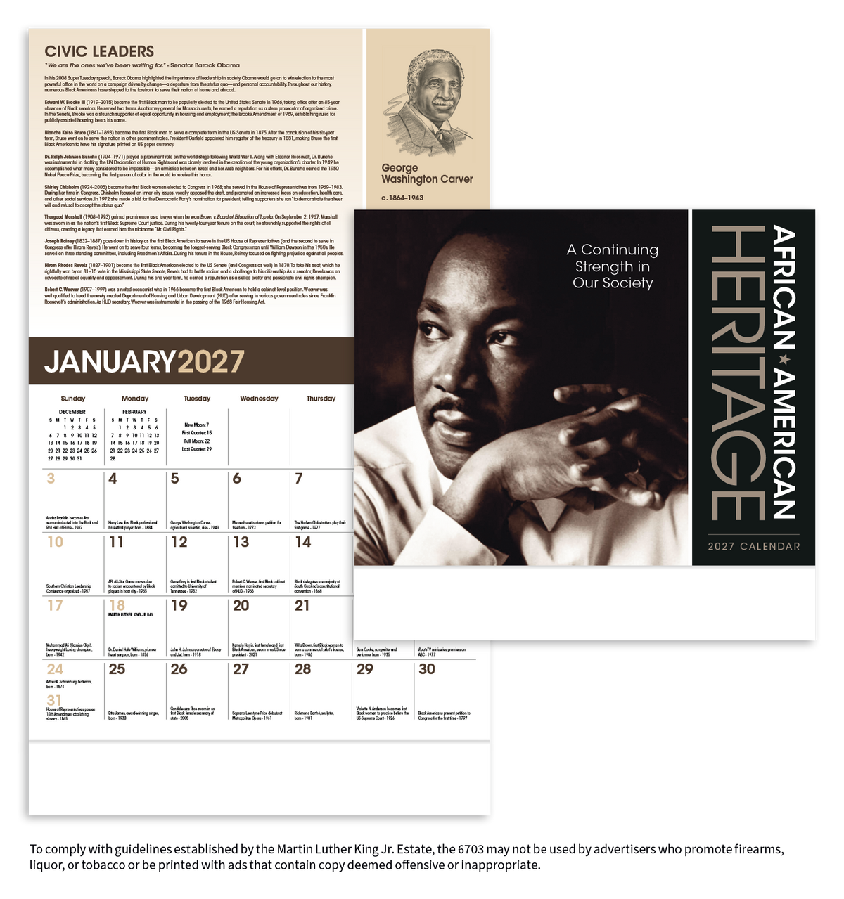 Custom logo African-American Heritage: Dr. Martin Luther King, Jr. Calendar