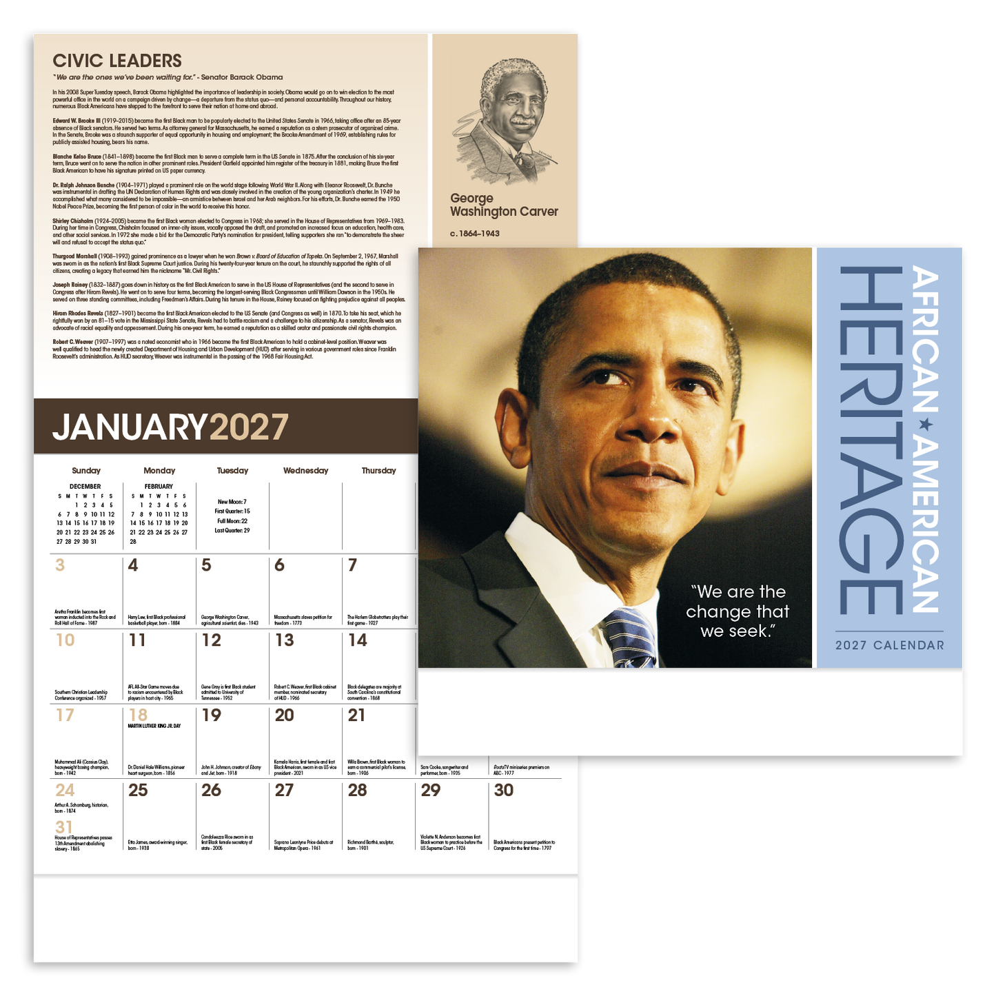 African-American Heritage Barack Obama Calendar