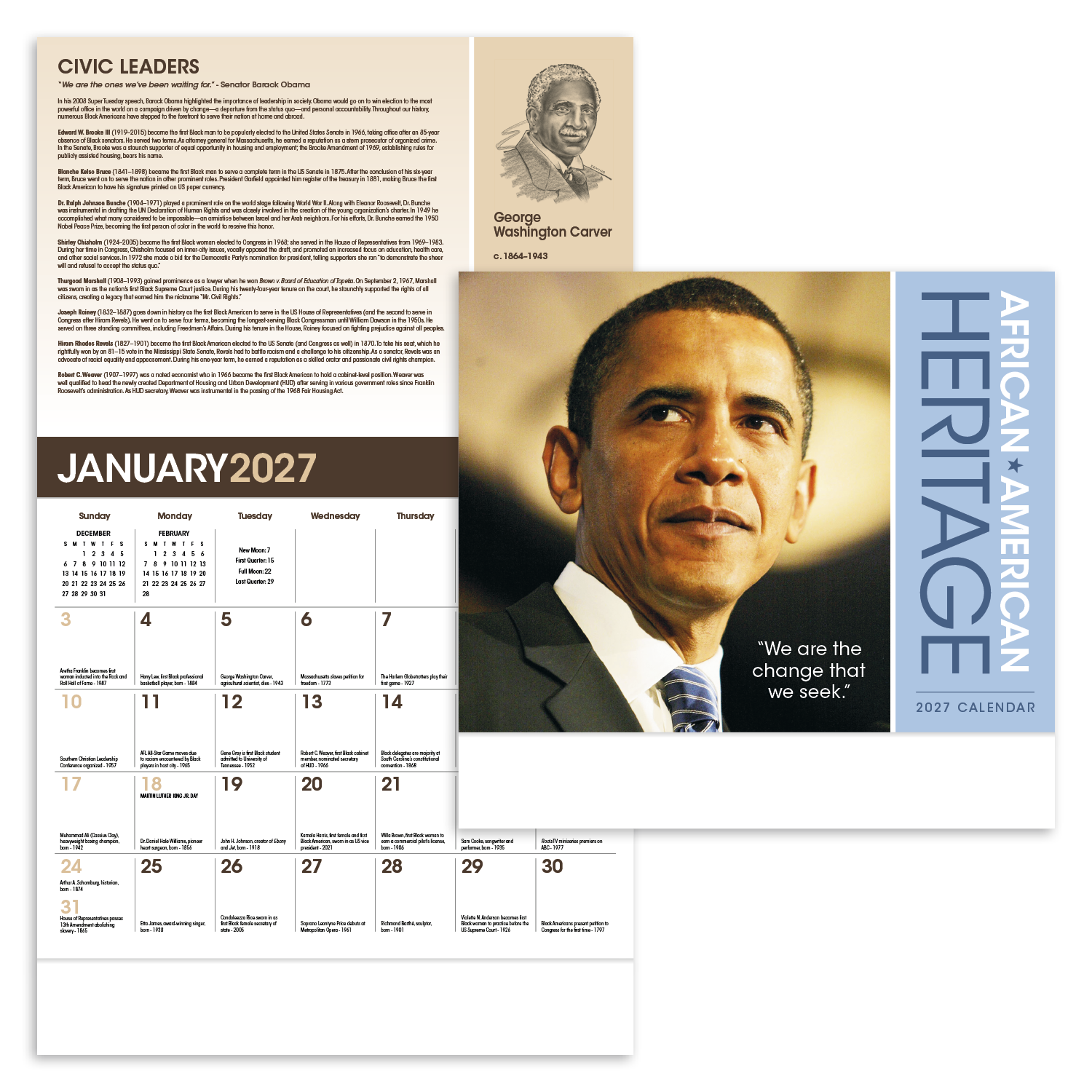 African-American Heritage Barack Obama Calendar