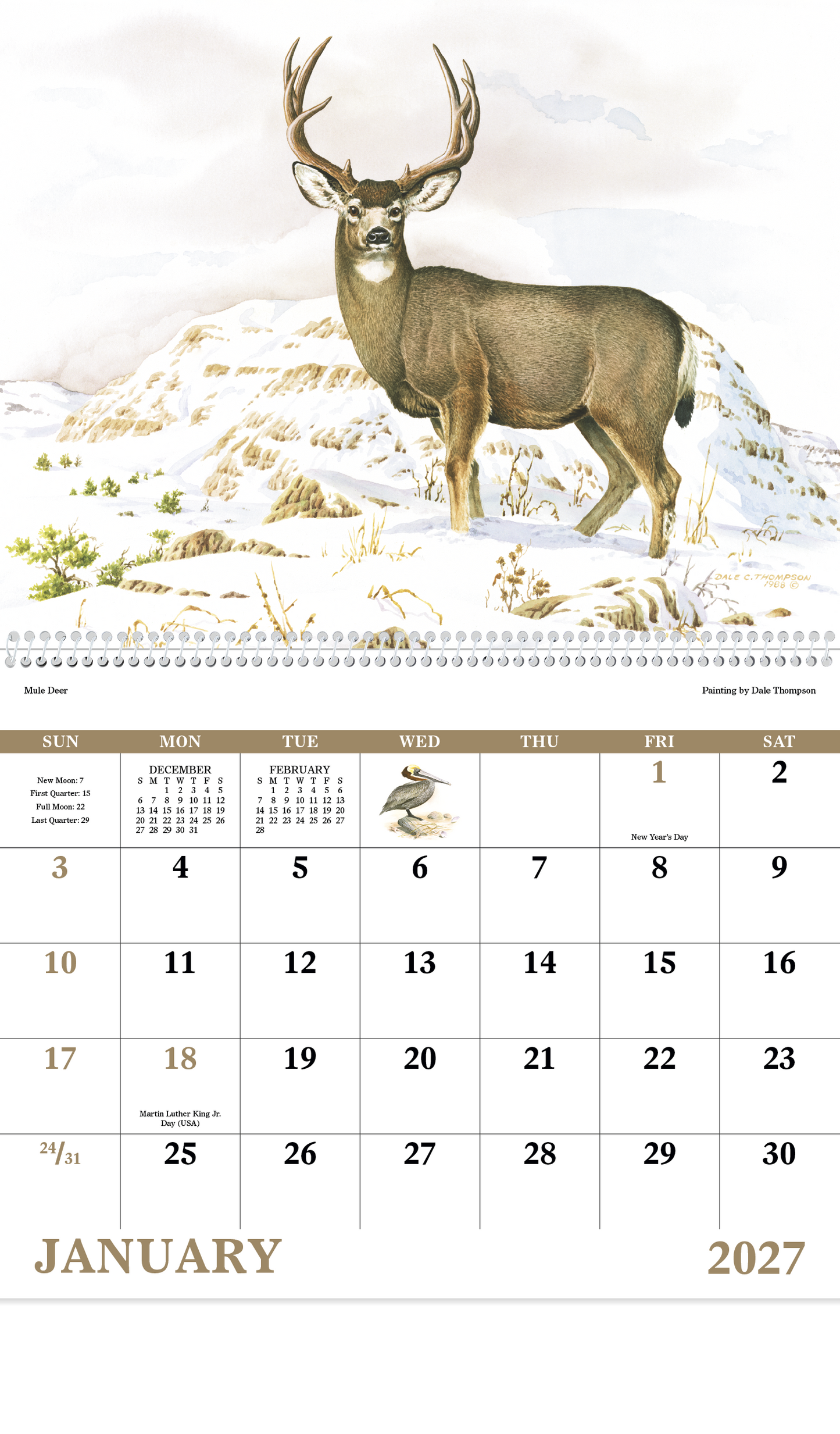 Wildlife Trek - Spiral Calendar