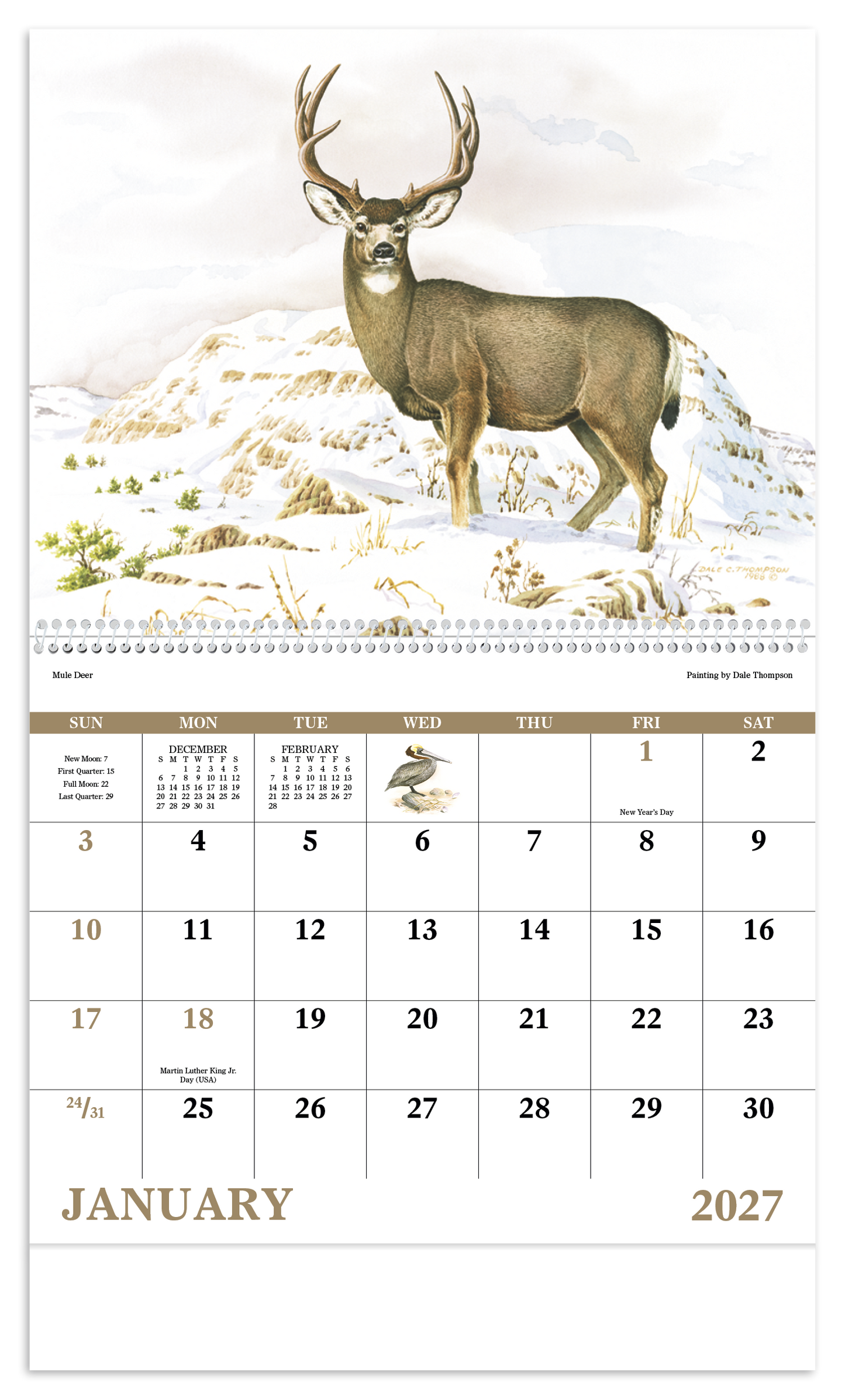 Wildlife Trek - Spiral Calendar