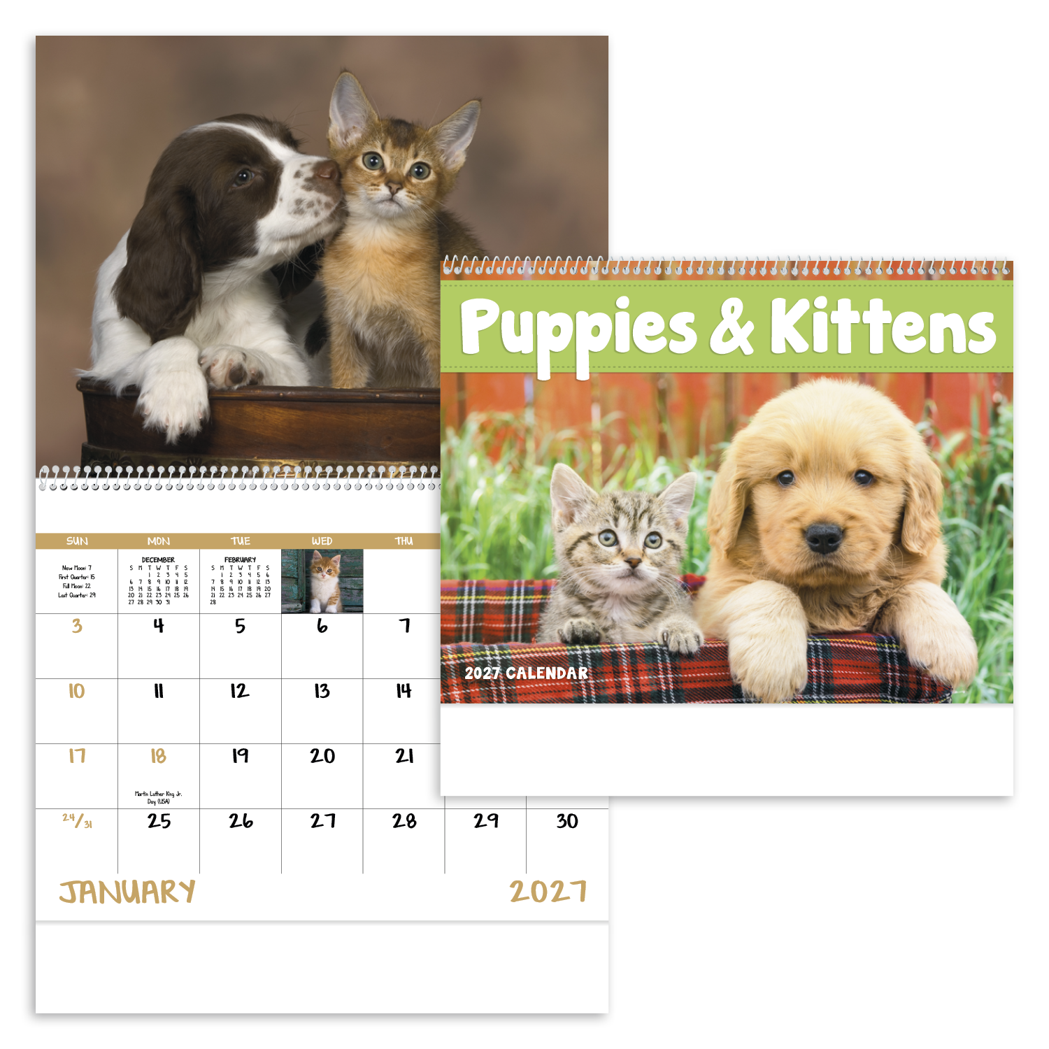 Puppies & Kittens - Spiral Calendar
