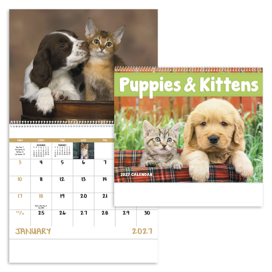 Custom logo Puppies & Kittens - Spiral Calendar