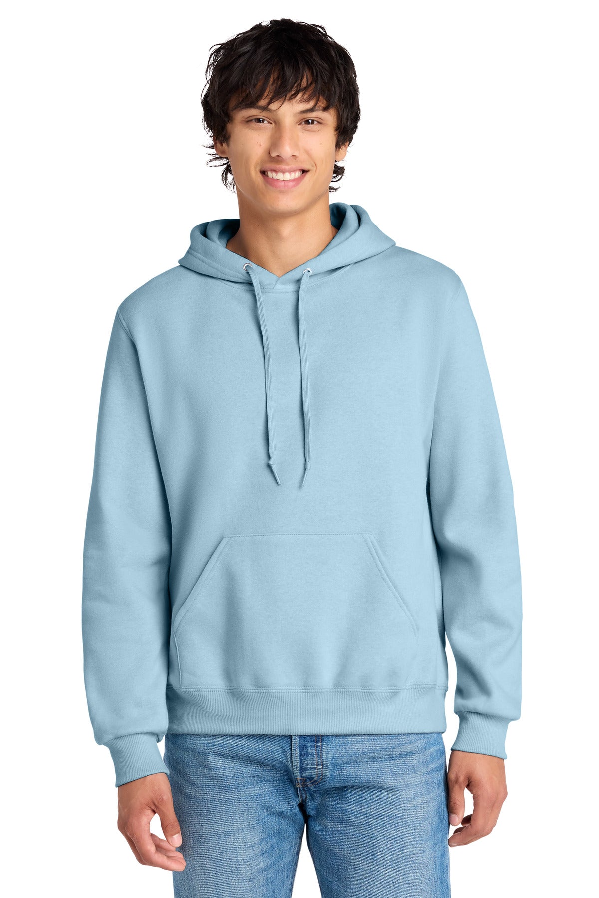 Custom logo Jerzees Eco® Premium Blend Pullover Hooded Sweatshirt 700M in Cloud Heather