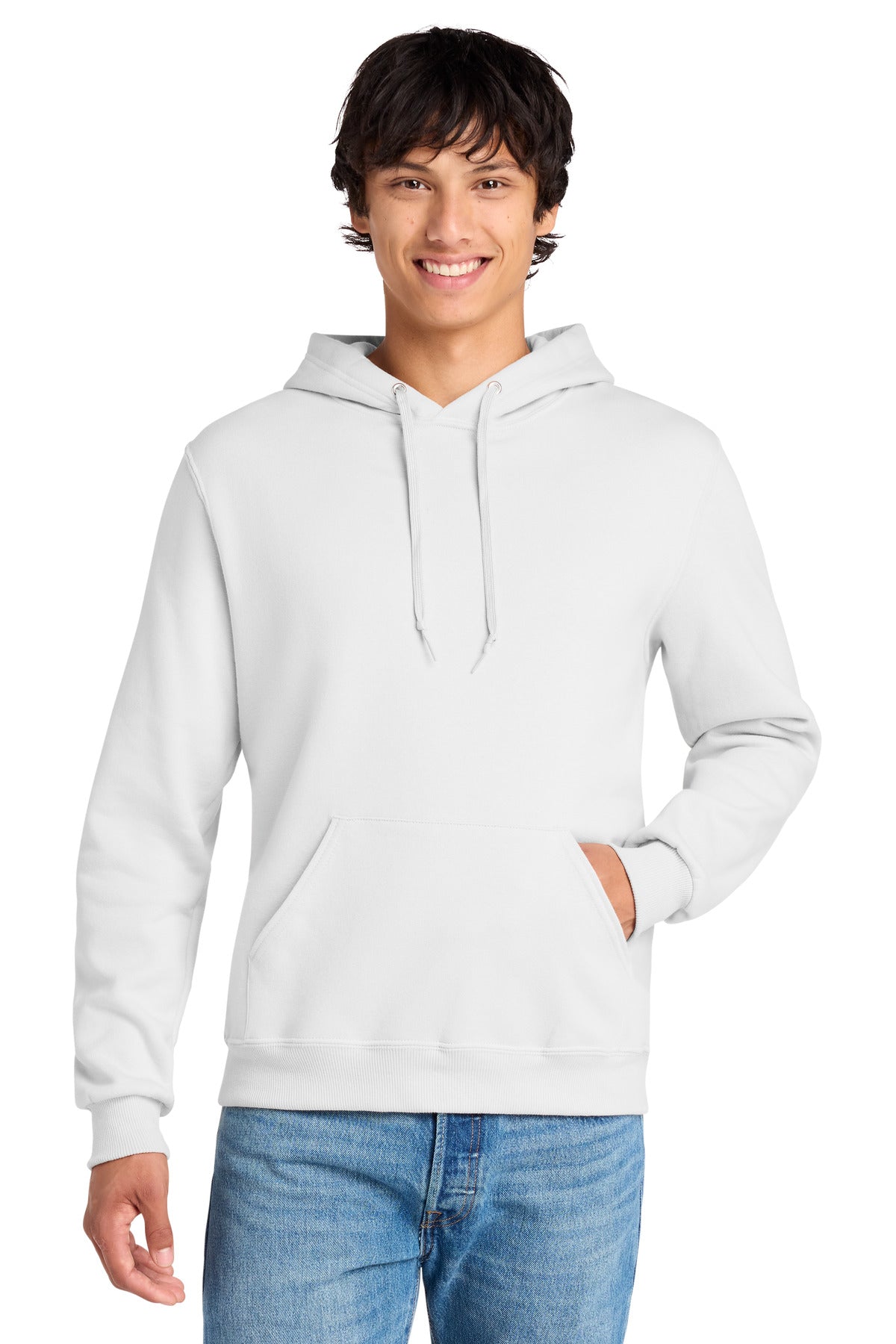 Custom logo Jerzees Eco® Premium Blend Pullover Hooded Sweatshirt 700M in White