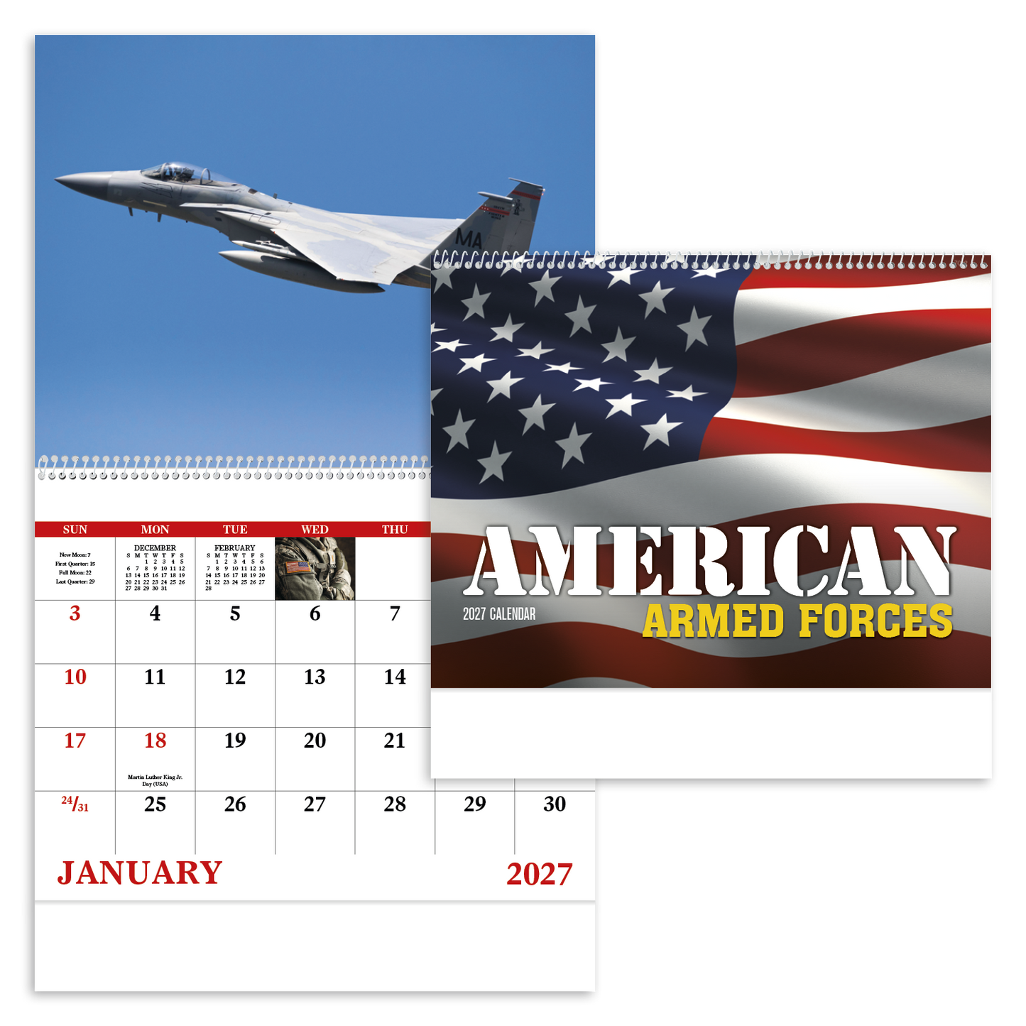American Armed Forces - Spiral Calendar