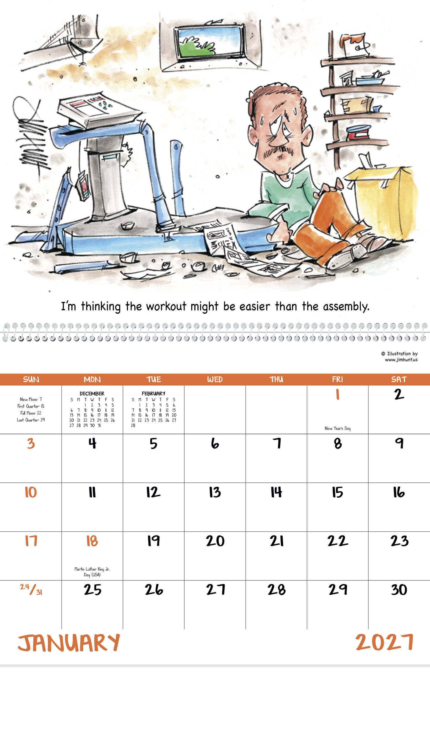 Laughing It Up! - Spiral Calendar