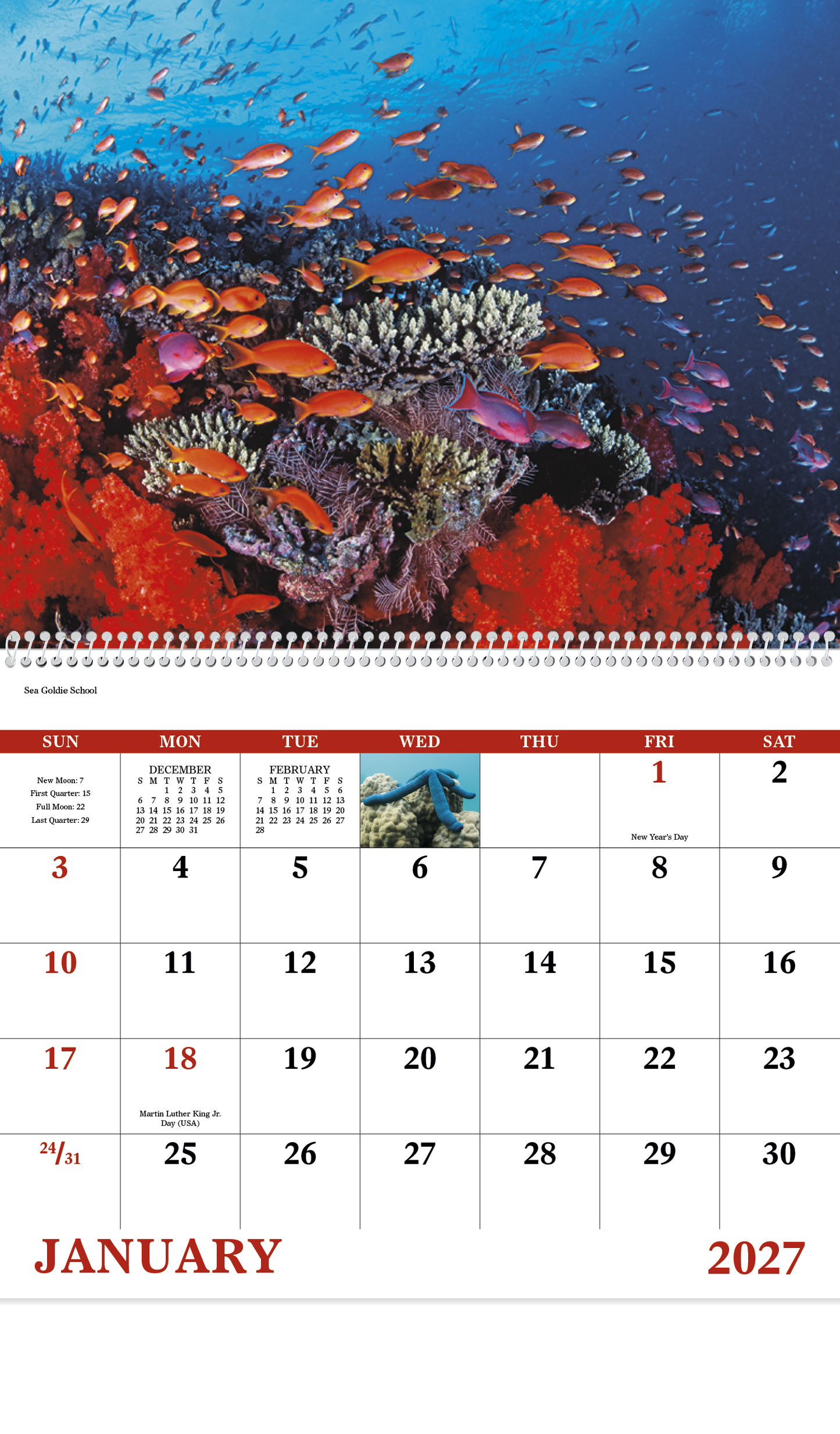 Ocean Glory - Spiral Calendar