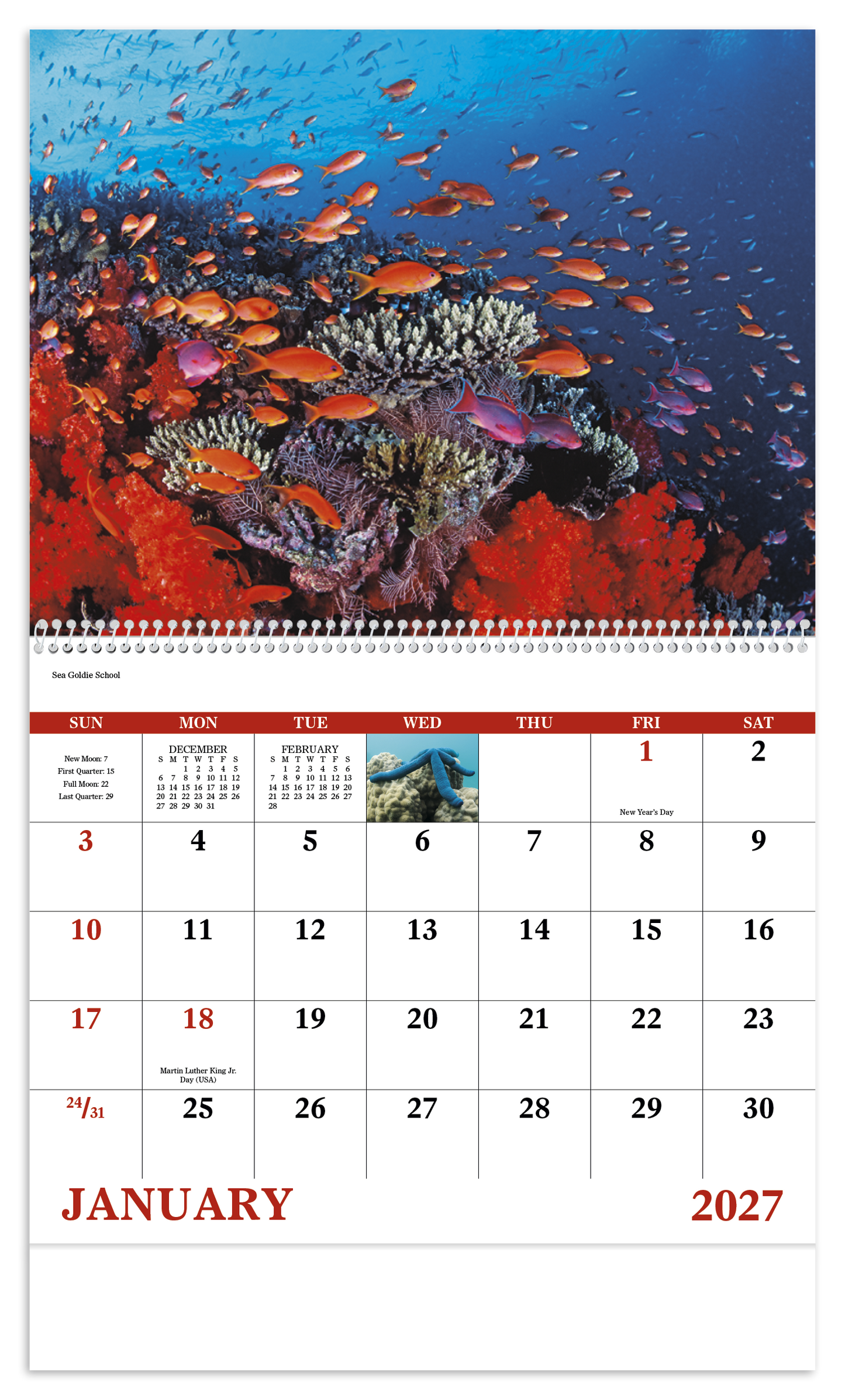 Ocean Glory - Spiral Calendar