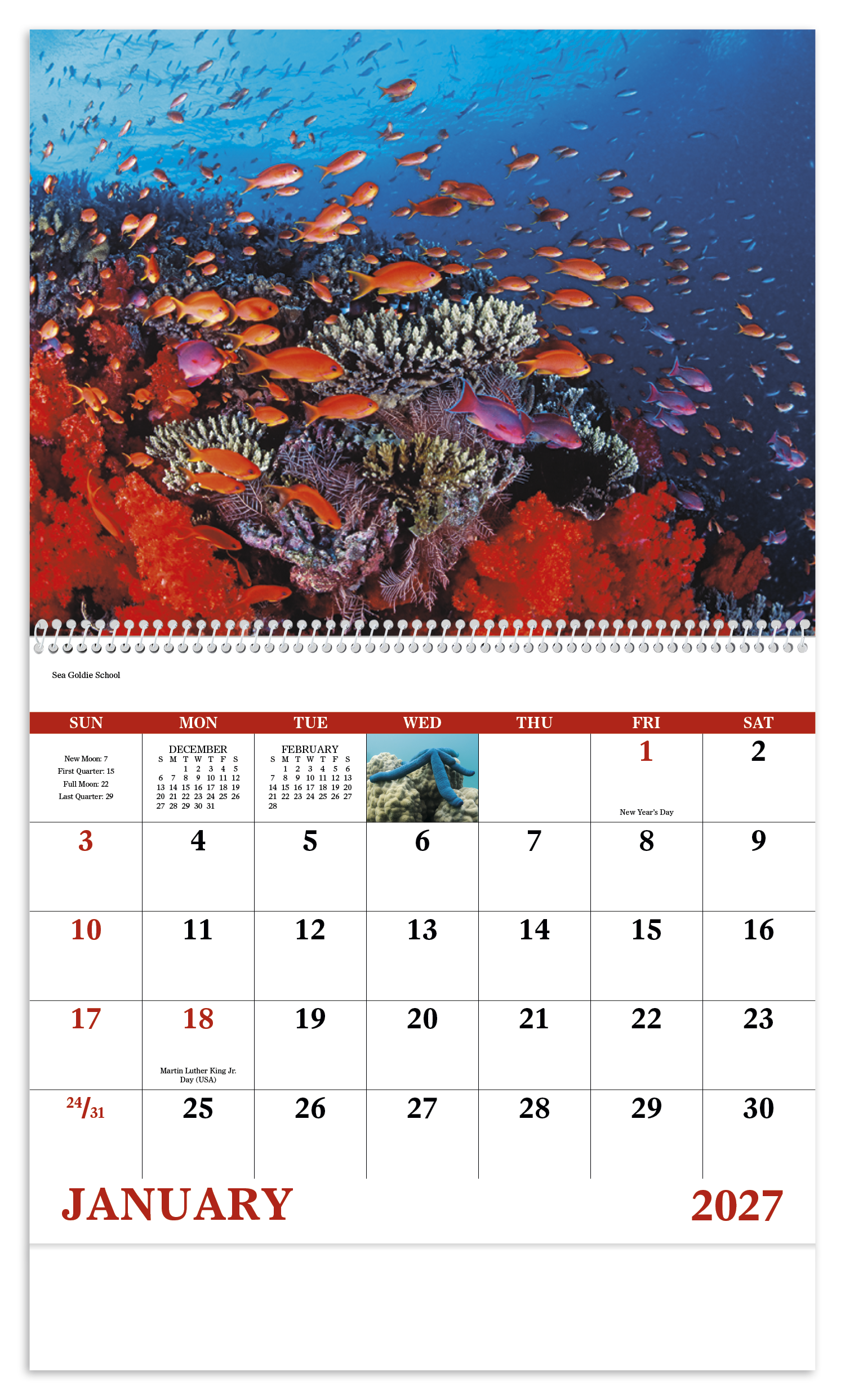 Ocean Glory - Spiral Calendar