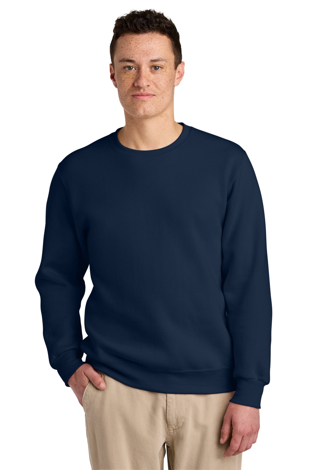 Custom logo Jerzees Eco® Premium Blend Crewneck Sweatshirt 701M in J. Navy