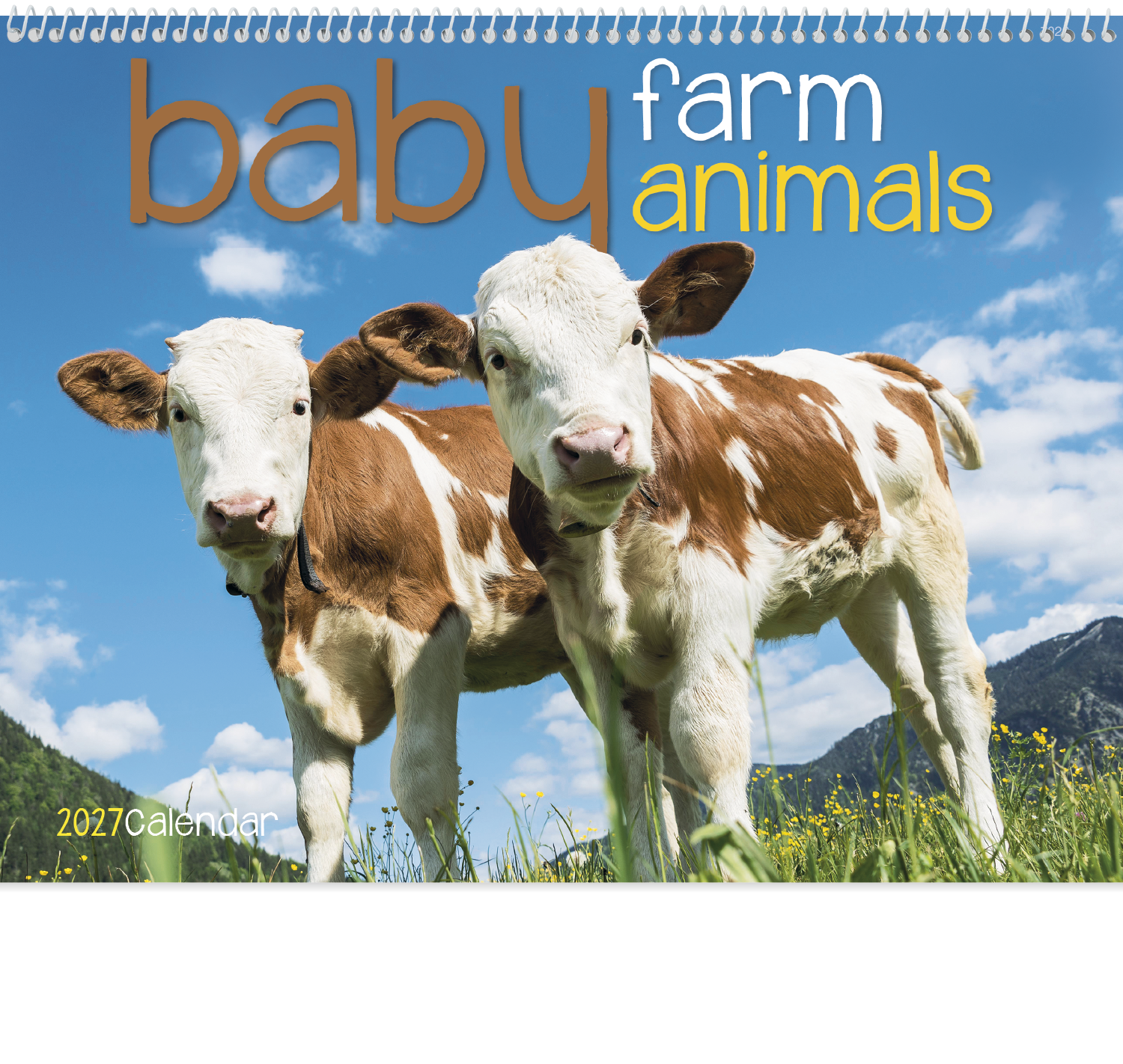 Baby Farm Animals - Spiral Calendar