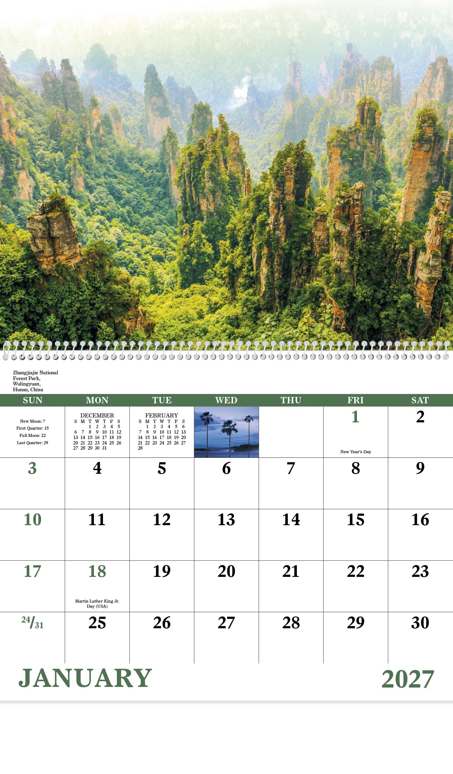 Glorious Getaways - Spiral Calendar