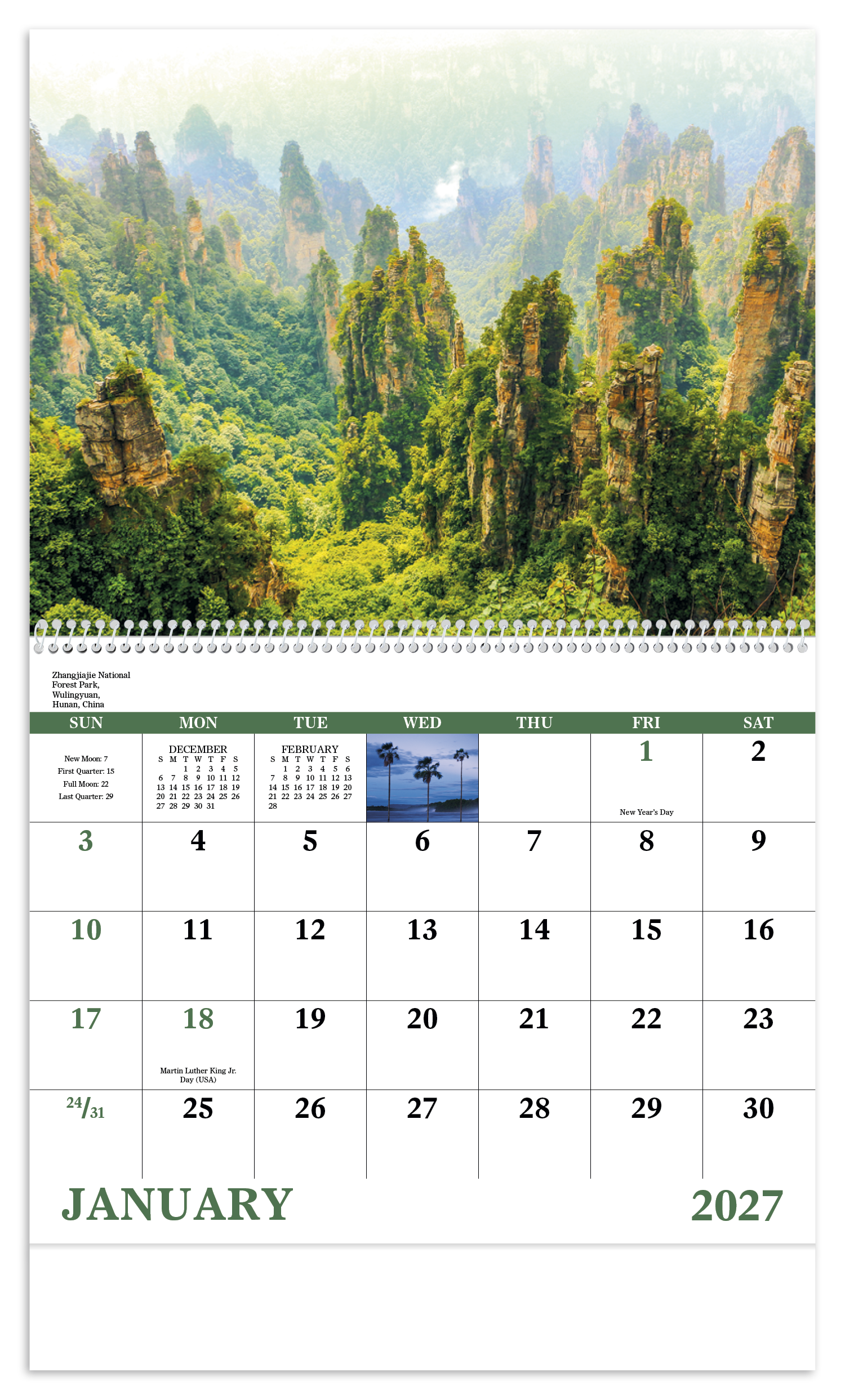 Glorious Getaways - Spiral Calendar