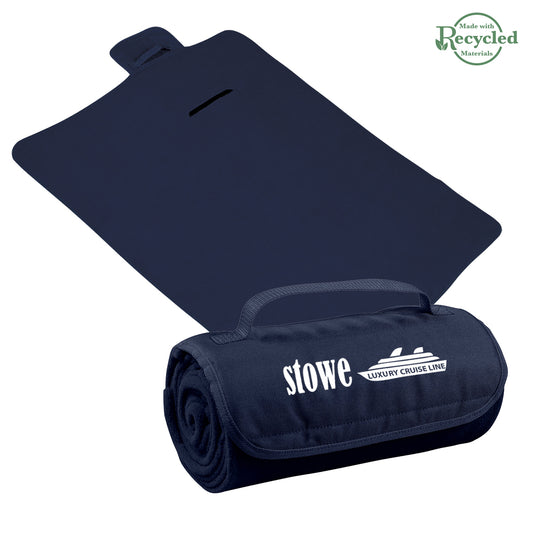 Custom logo Recycled Roll-Up Blanket
