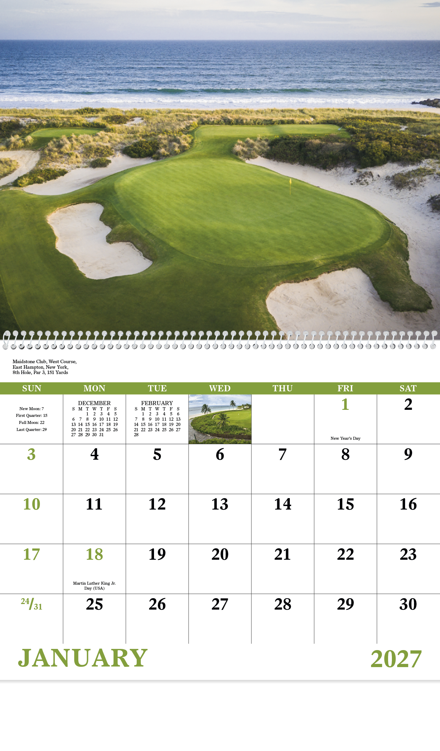 Fairways & Greens - Spiral Calendar