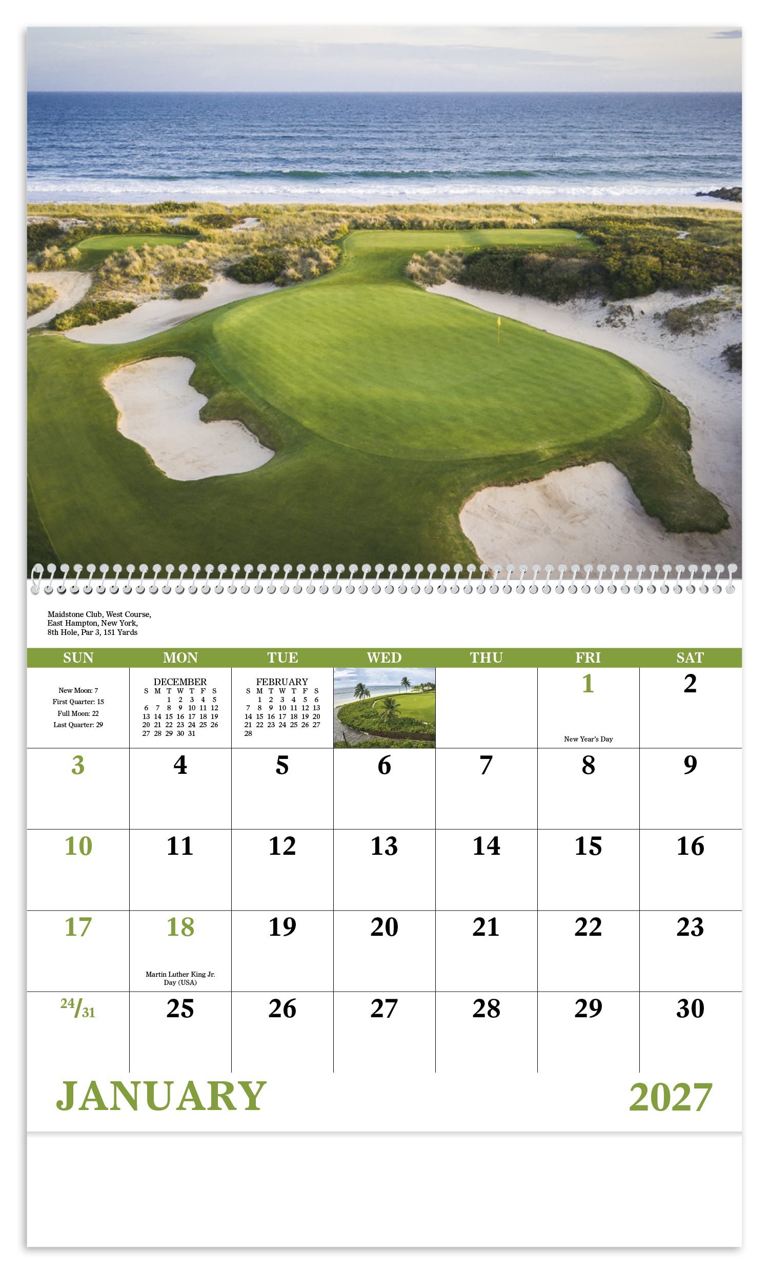 Fairways & Greens - Spiral Calendar