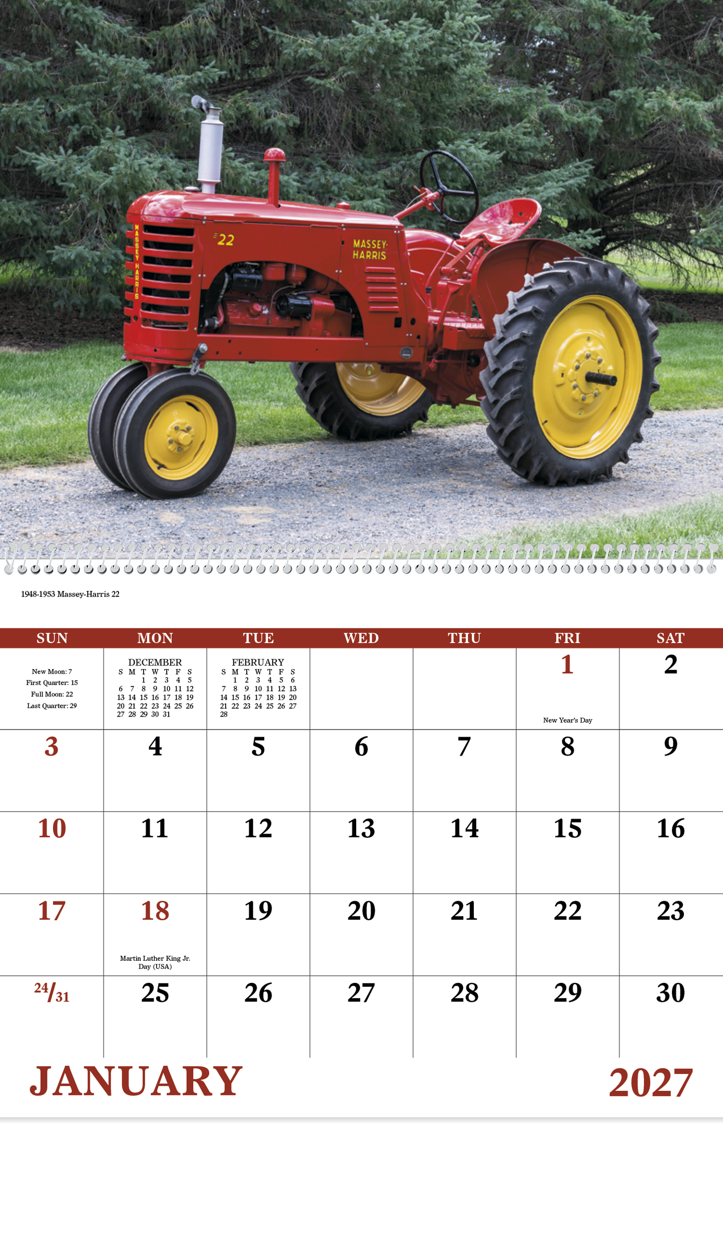 Classic Tractor - Spiral Calendar