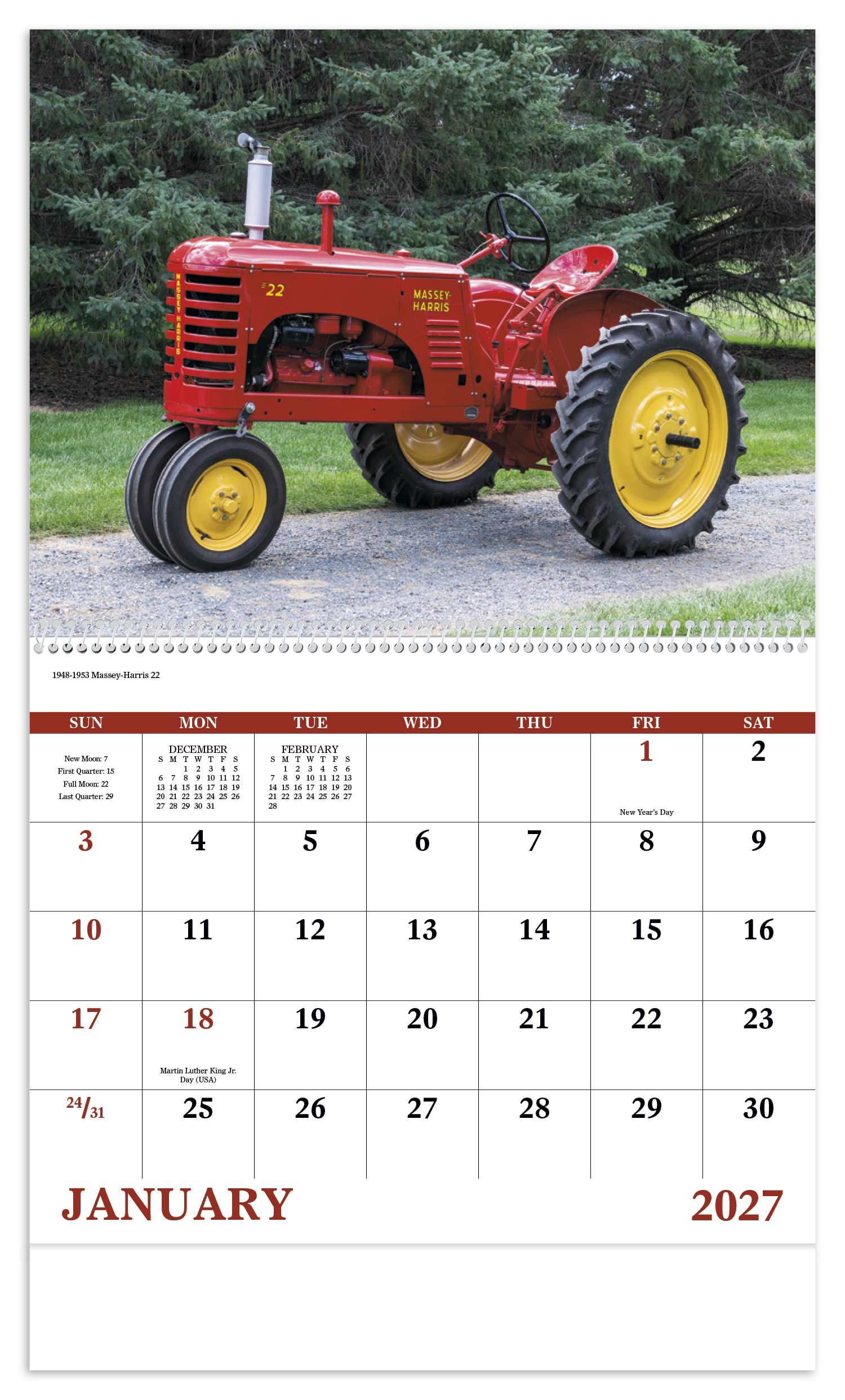 Classic Tractor - Spiral Calendar