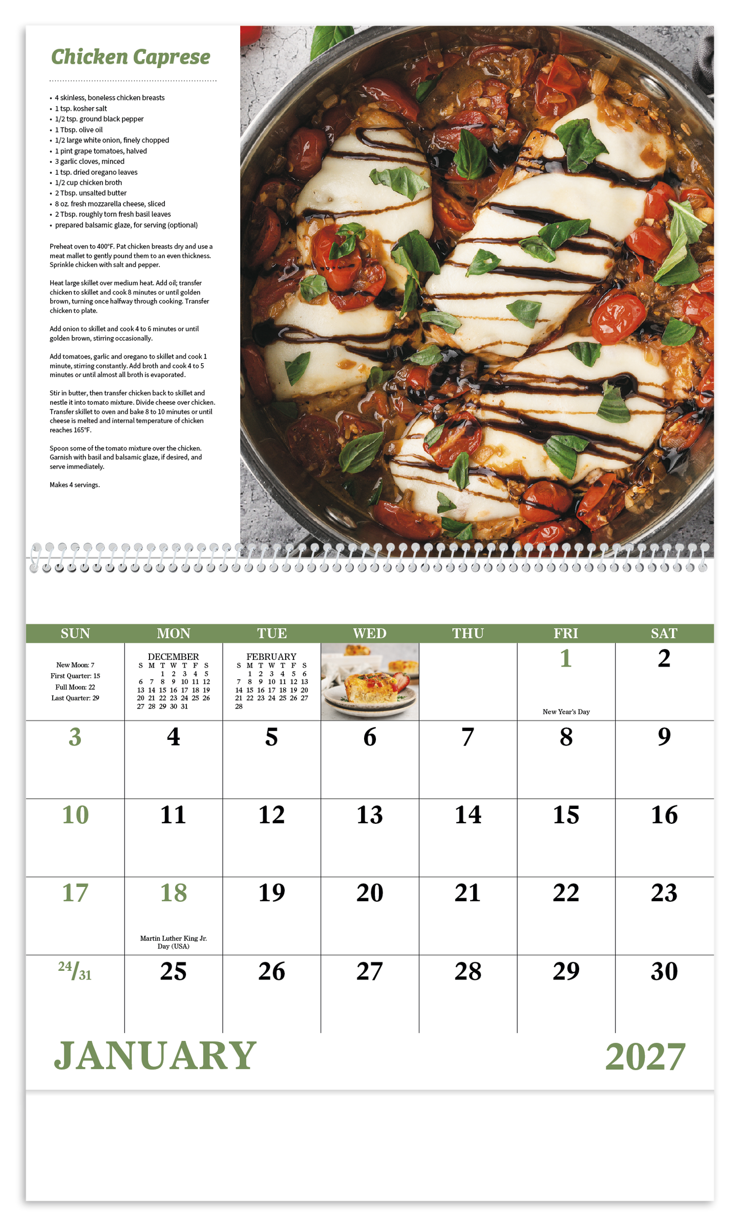 Delicious Dining - Spiral Calendar