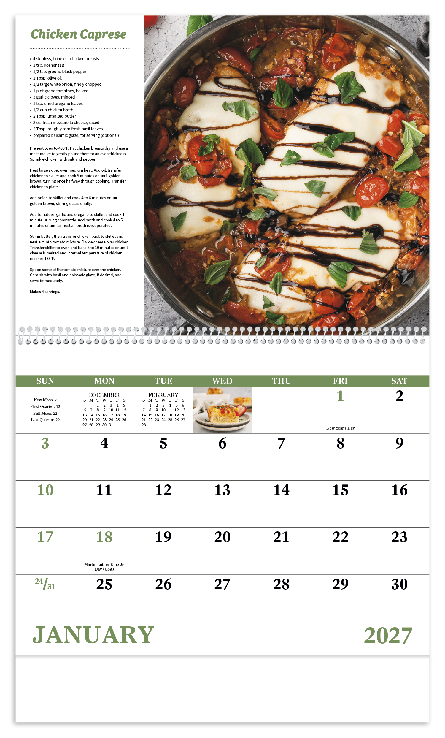 Delicious Dining - Spiral Calendar