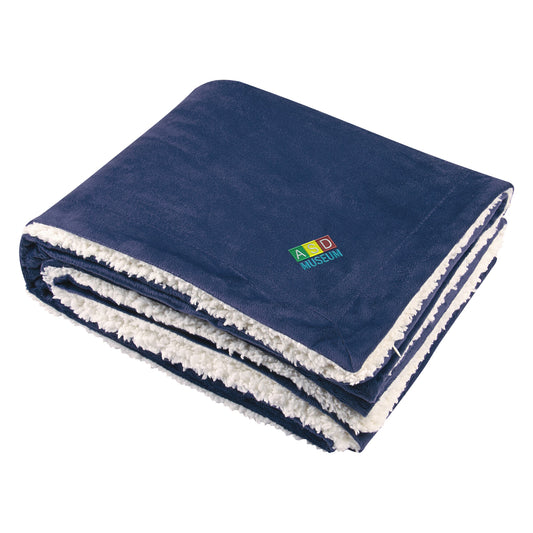 Custom logo Sherpa Blanket