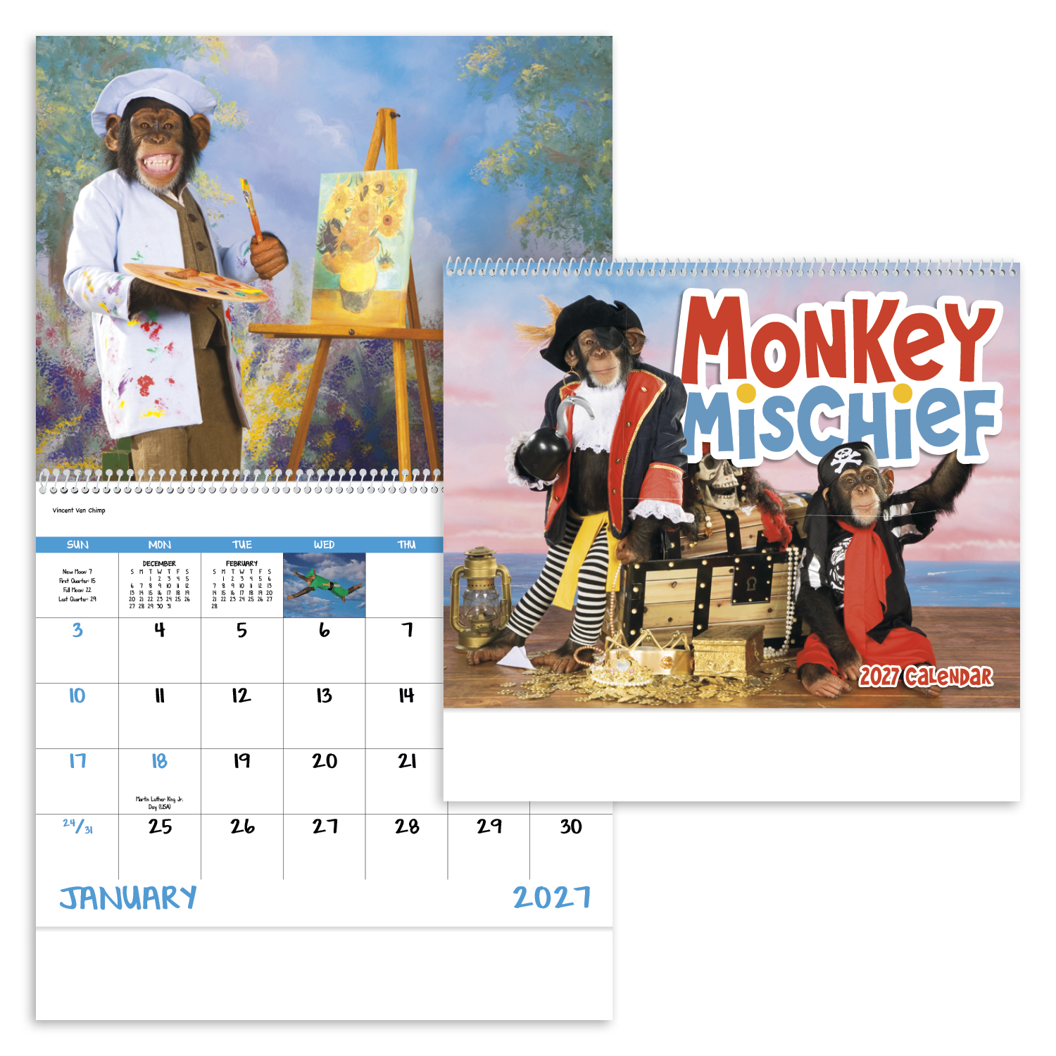 Monkey Mischief - Spiral Calendar