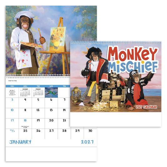 Monkey Mischief - Spiral Calendar