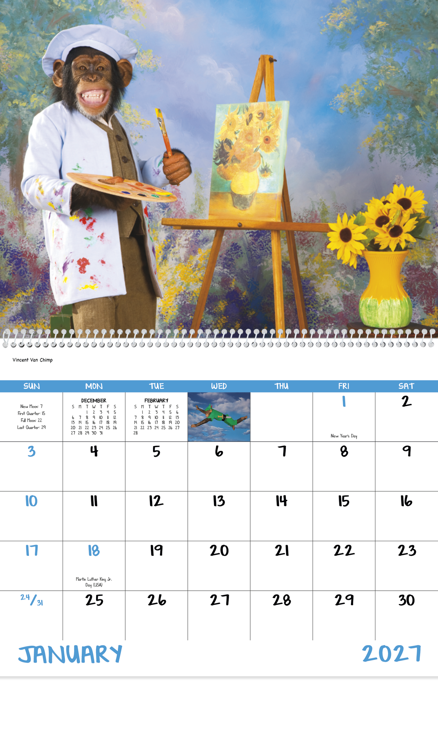 Monkey Mischief - Spiral Calendar